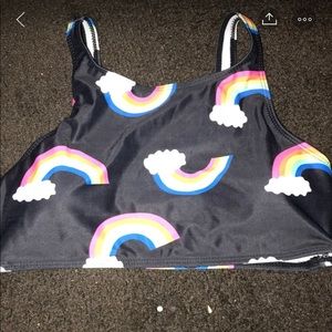 Rainbow bathing suit top